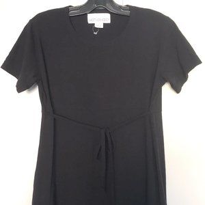 Very Long Black Maxi Black Cotton T Shirt Dress